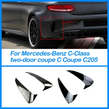 Для Mercedes-Benz C-Class Двухдверное Купе C-Coupe C205 Спойлер Заднего Бампера Боковое Вентиляционное Отверстие Отделка Аксессуары ABS Черный Карбон