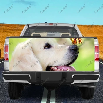 Изготовленная на заказ наклейка с изображением собаки, защищающая хвост автомобиля, багажник, наклейка на кузов автомобиля, украшение автомобиля для внедорожника, универсального пикапа