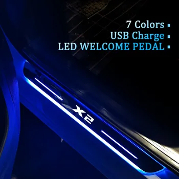 Изготовленный на Заказ Логотип Dynamic LED Welcome Pedal Дверной Порог Pathway Light Автомобильная Накладка Педаль Treshold Для BMW X2 F39 2017-2022