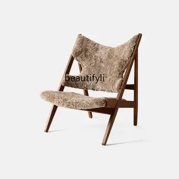 Легкое роскошное деревянное кресло для отдыха, диван с бесшумным ветром, кресло с высокой спинкой, кресло для конференций в кофейне, креативное кресло