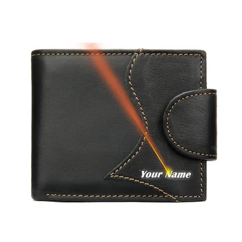 мужской кошелек из натуральной кожи, кошелек для мужчин, короткий держатель кредитной карты, тонкие дизайнерские сумки для денег