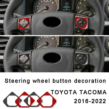 Накладка на функциональную кнопку рулевого колеса, автомобильные наклейки из углеродного волокна для TOYOTA TACOMA 2016-2021, Отделка аксессуарами для интерьера.