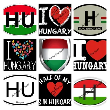 Наклейка с флагом Венгрии, игрушки своими руками, скейтборд, багаж, мотор, ноутбук, наклейки с граффити