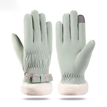 Перчатки для холодной погоды с сенсорным экраном, ветрозащитные водонепроницаемые перчатки, зимняя теплая одежда для занятий спортом и повседневной носки за рулем