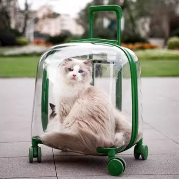 Прозрачная Ручная Тележка Для Путешествий На открытом воздухе, Дышащий Материал Для Переноски Mochila Para Perro Cat Products