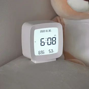 Светодиодный цифровой электронный календарь Температурный будильник Настольные часы с подсветкой Влажность Неделя