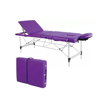 Складная массажная кровать из алюминиевого сплава оптом с фабрики и портативный косметический массажный стол